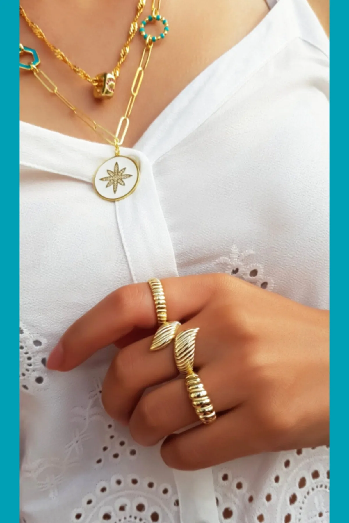 Cambered Thin Ring - 926 Sterling Silver with Gold Plating