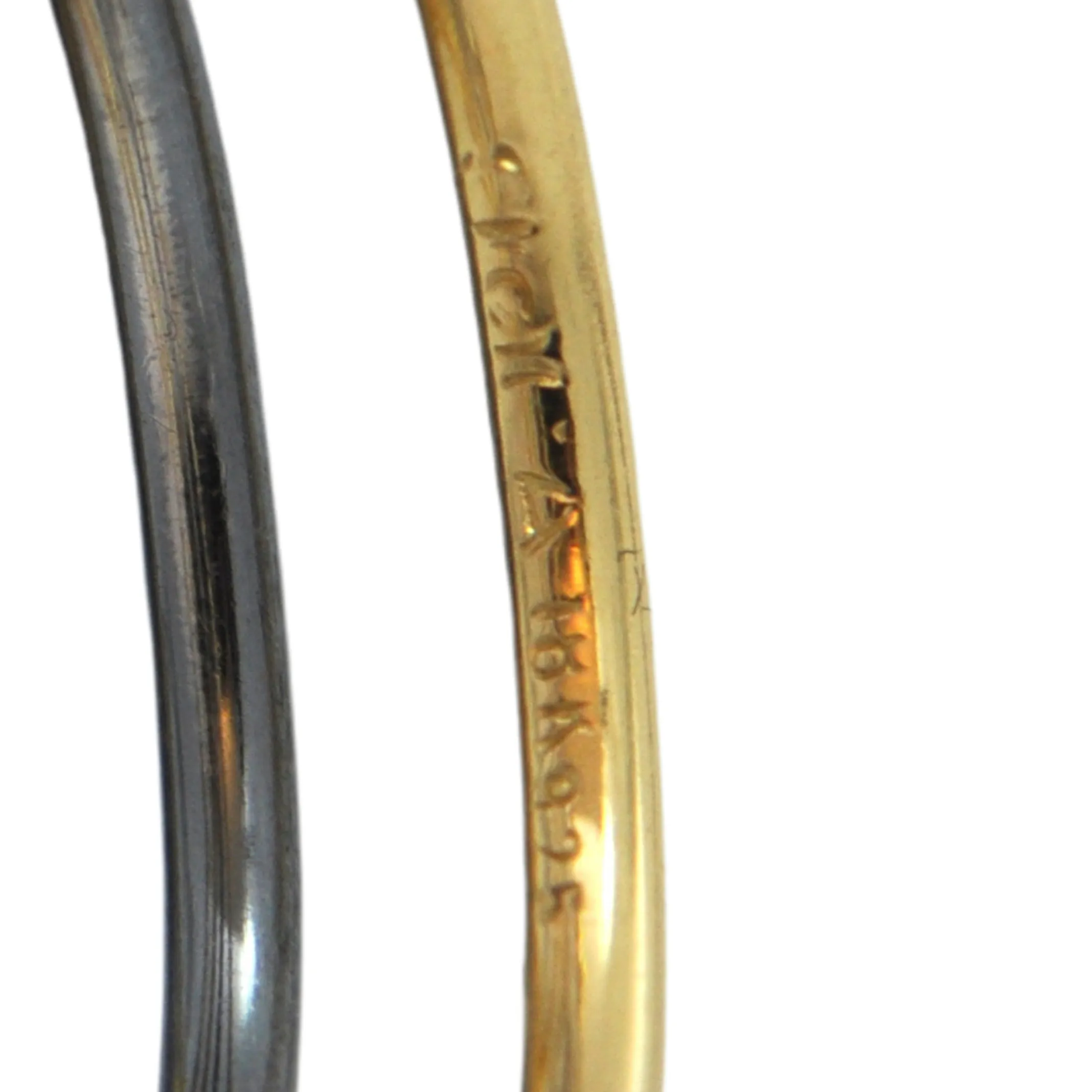 Chrysoberyl 18K Gold and Sterling Silver Coil Ring