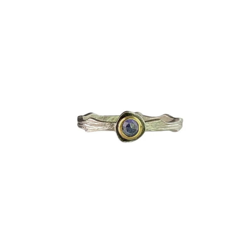 Cloud Forest Rose Cut Tanzanite - Bright