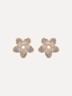 Crystal O Flower Earrings
