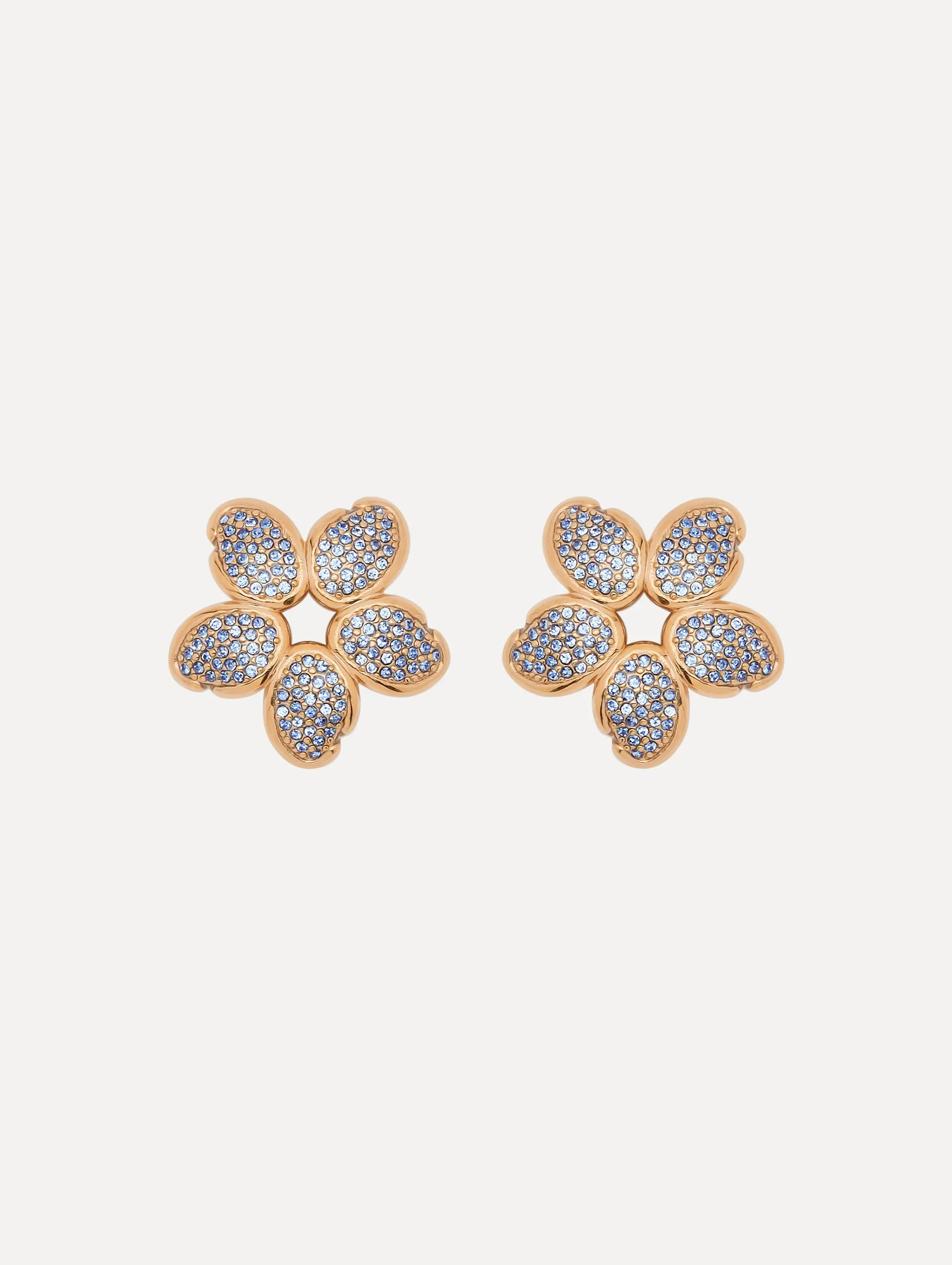Crystal O Flower Earrings