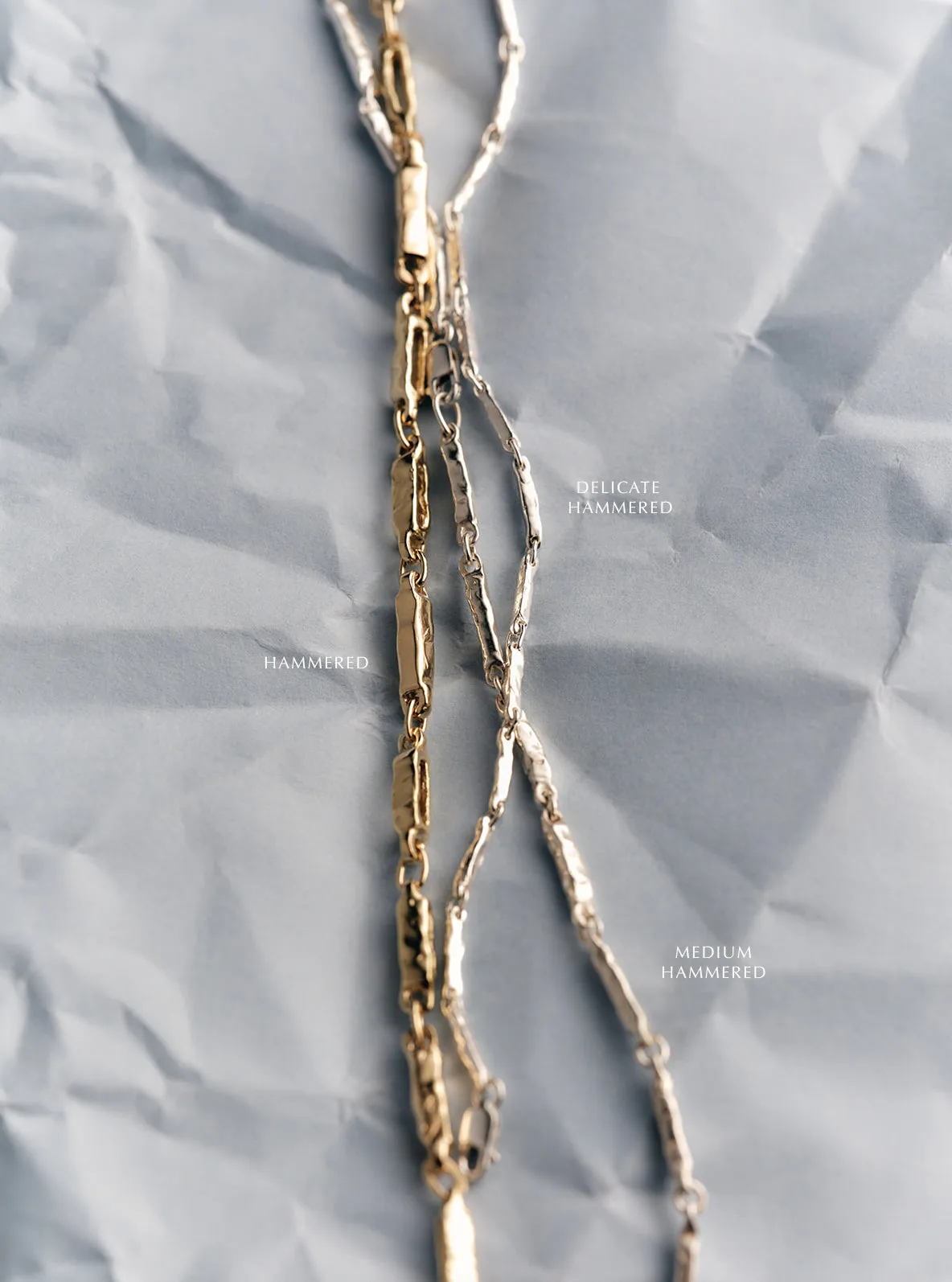 Delicate Hammered Bracelet | Yellow Gold