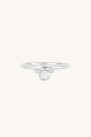 Dia Moonstone Silver Stacker