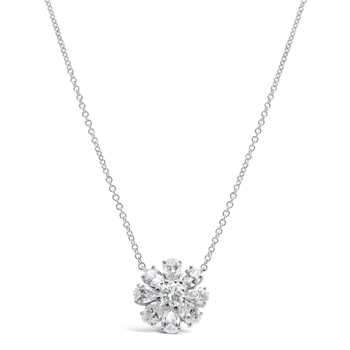 Diamond Flower Design Pendant