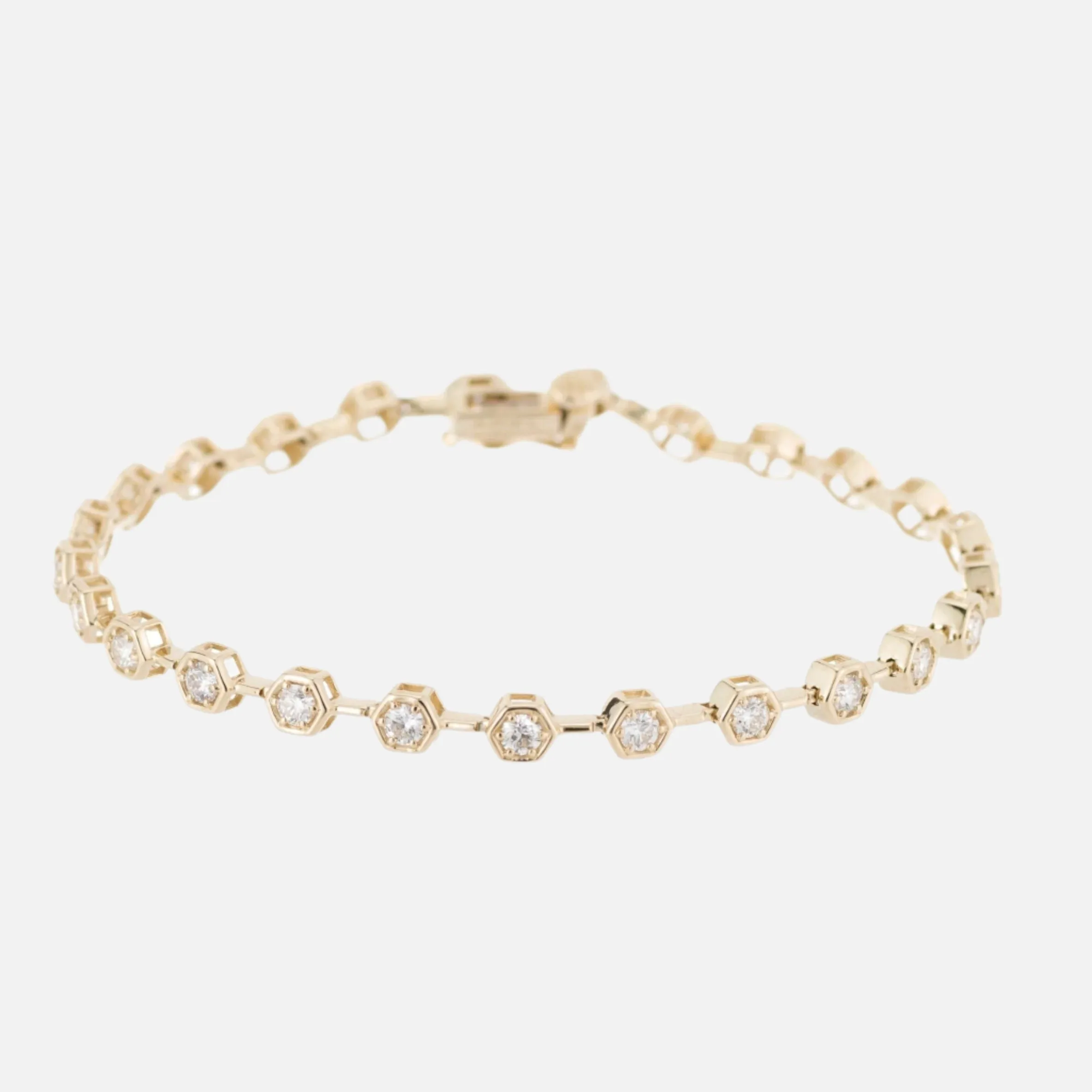 Diamond Hex Tennis Bracelet