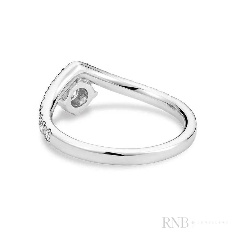 Diamond V Shape Engagement Ring