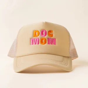 Dog Mom Trucker Hat - Tan