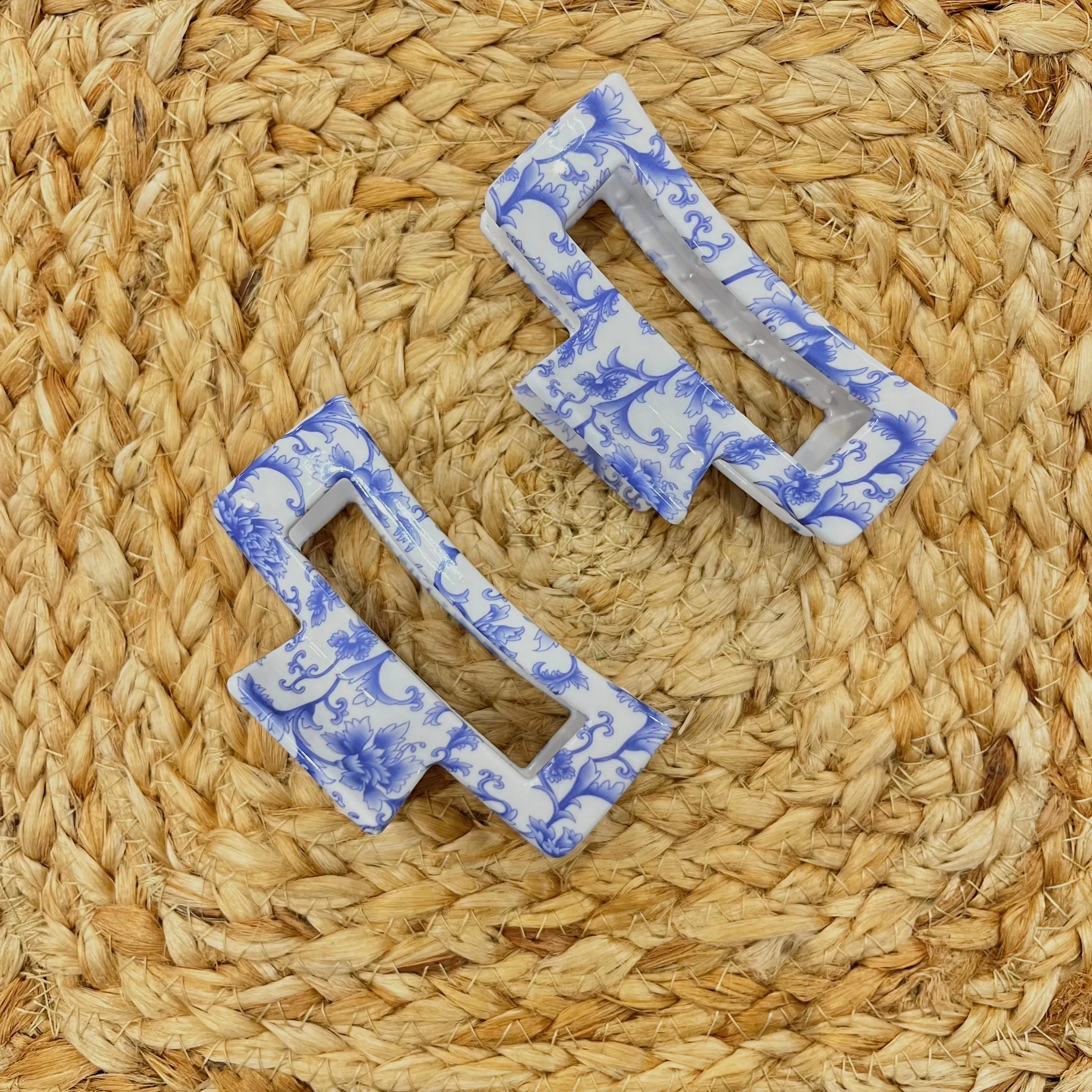 Dreaming Floral Blue & Hair Claw Clip