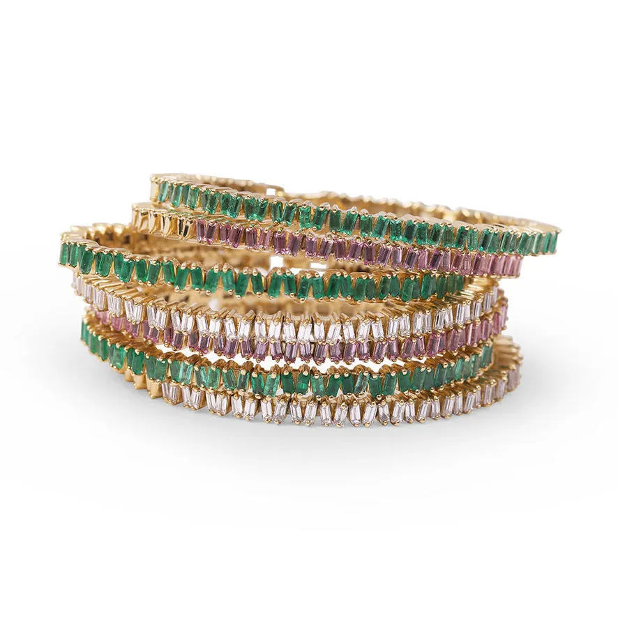 EMERALD BAGUETTE PICKET BANGLE