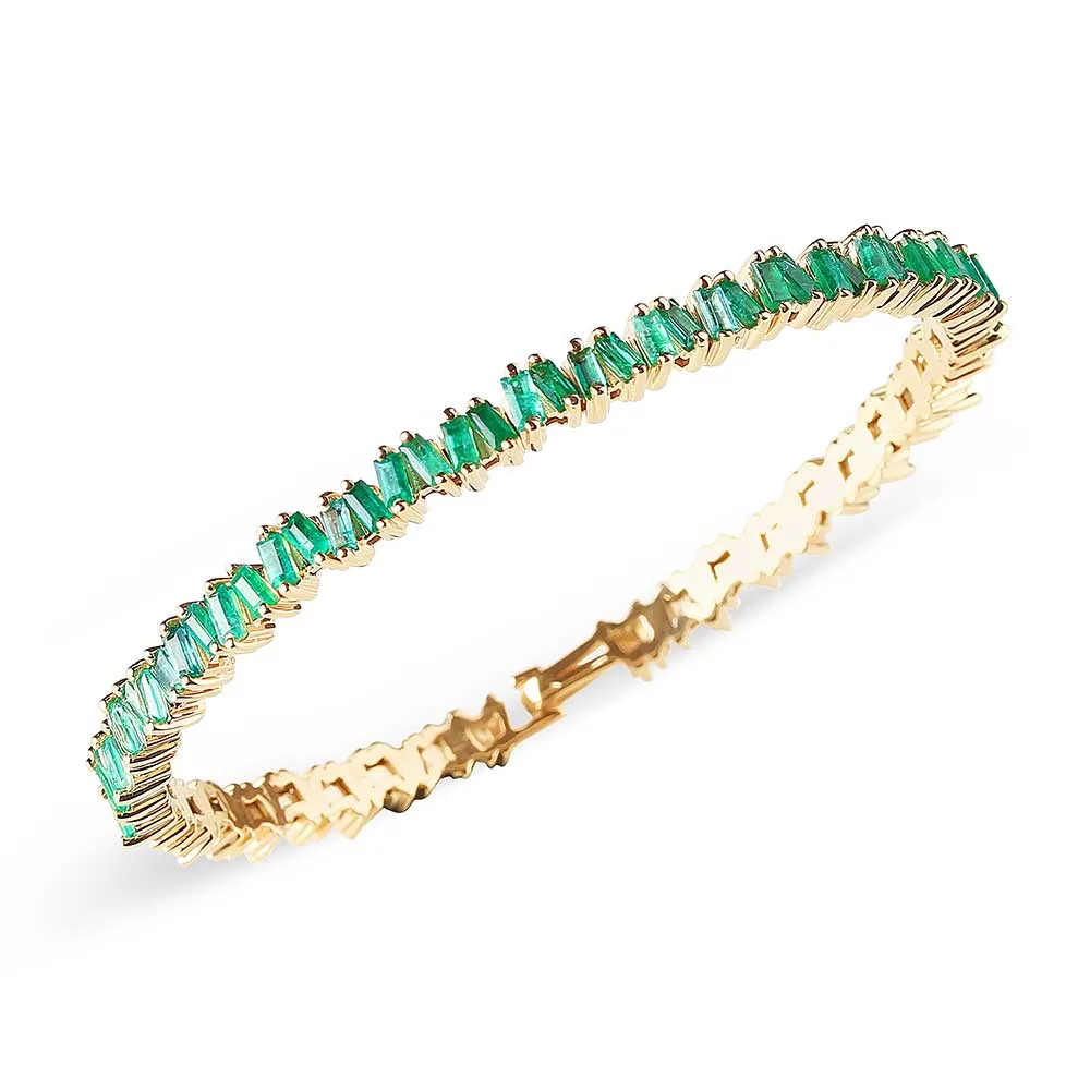 EMERALD BAGUETTE PICKET BANGLE