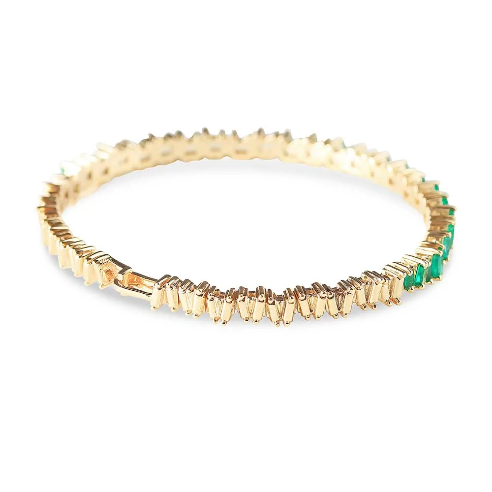 EMERALD BAGUETTE PICKET BANGLE