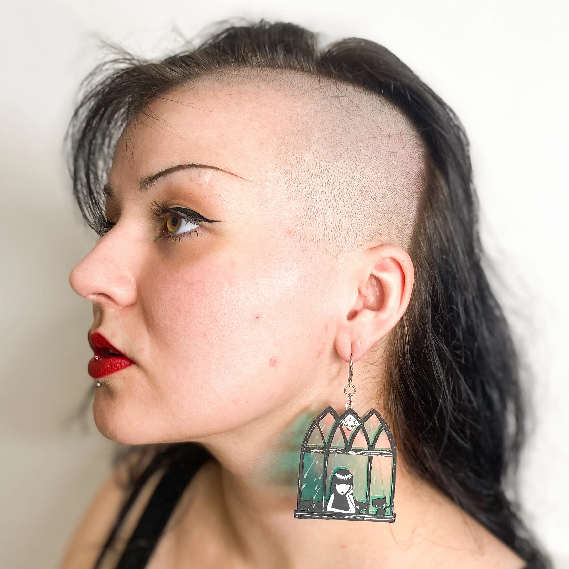 Emily The Strange? Have A Nice Day Ear Hooks
