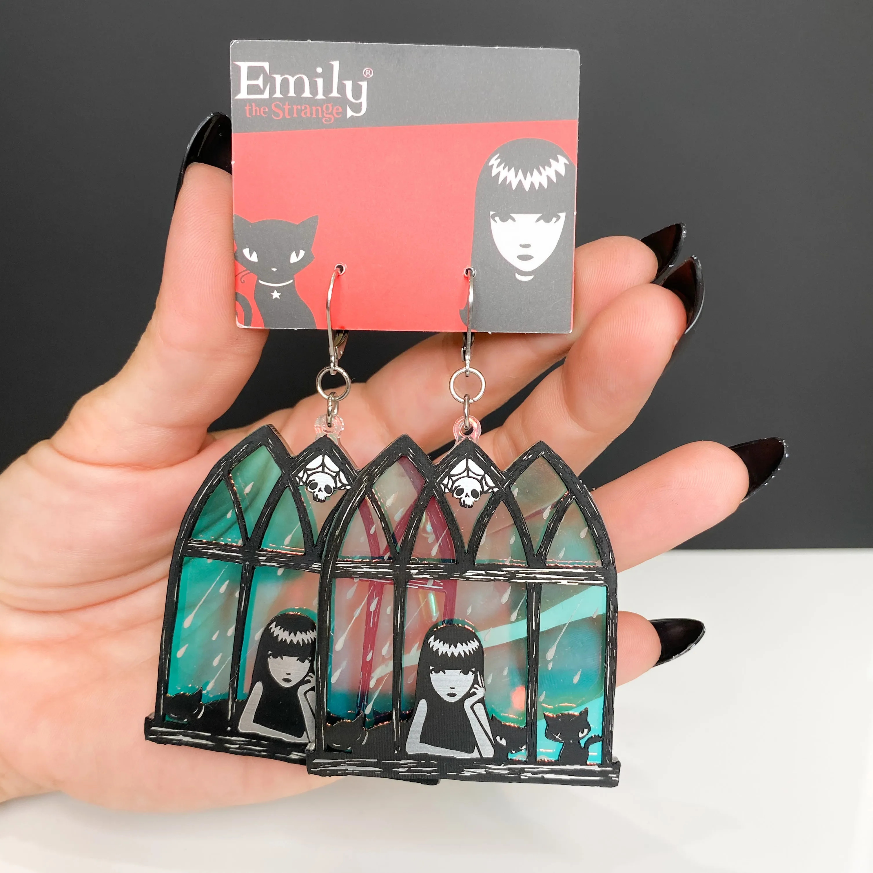 Emily The Strange? Have A Nice Day Ear Hooks