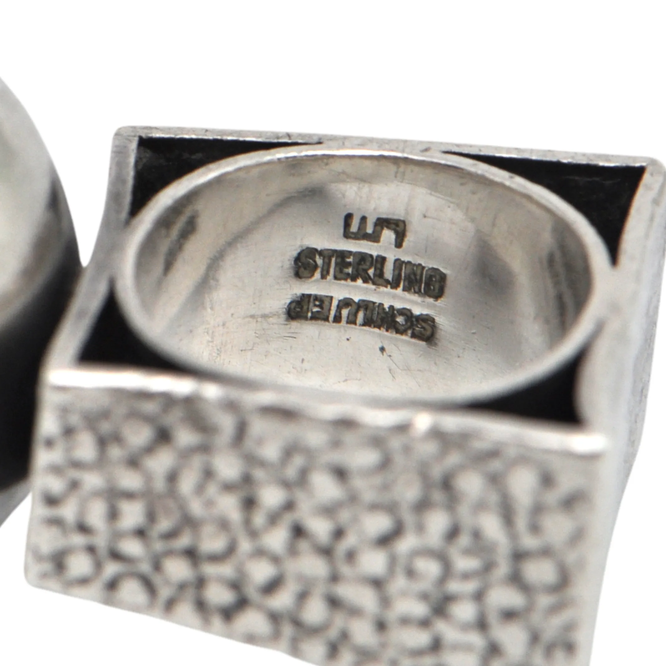 Estate Signed Walter Schluep Sterling Ball Ring