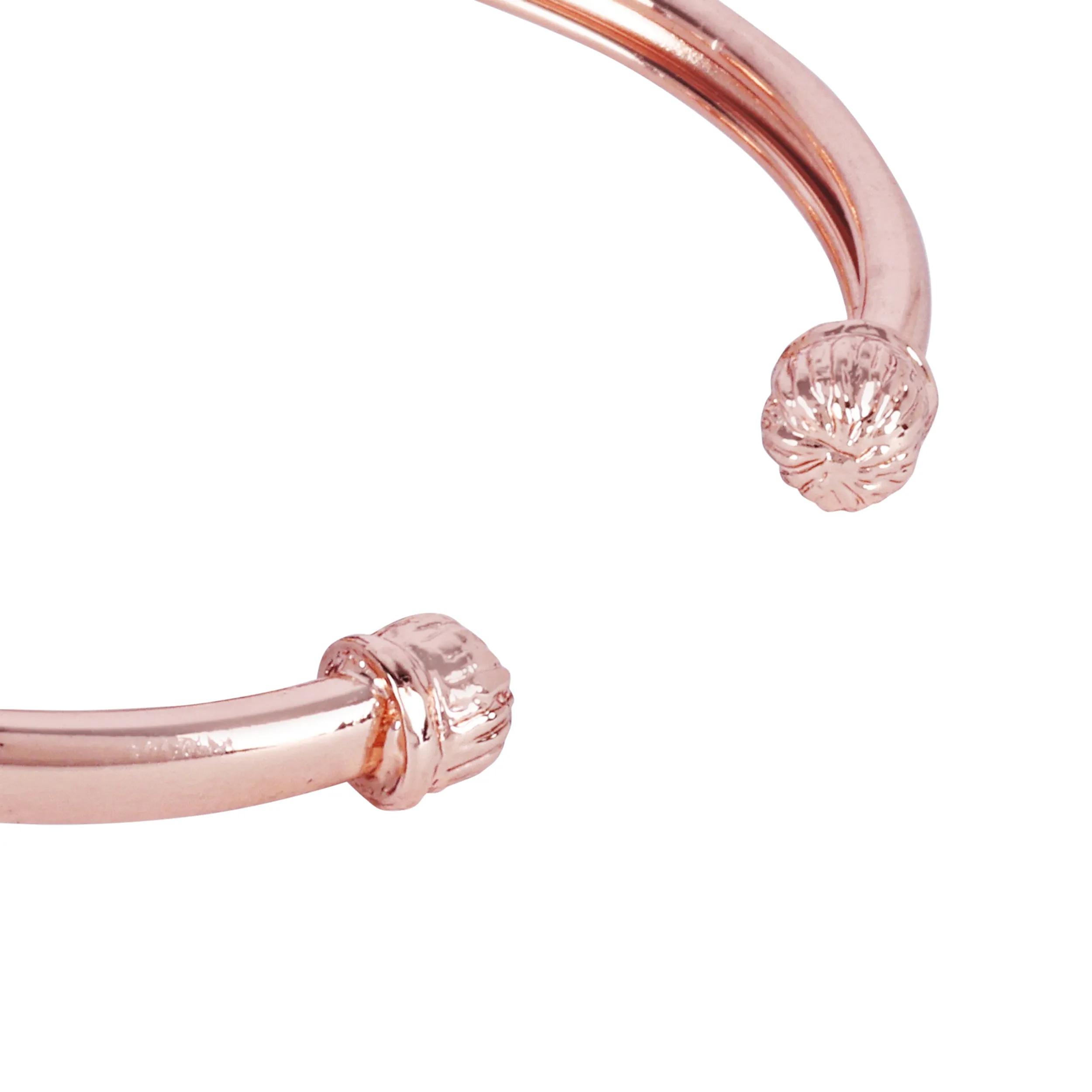 Estele Rose Collectiona??? Rosegold Plated Classic Rose Motif Cuff Bracelet: Timeless Floral Design for Womena??? Perfect Jewelry for Parties & Celebrations