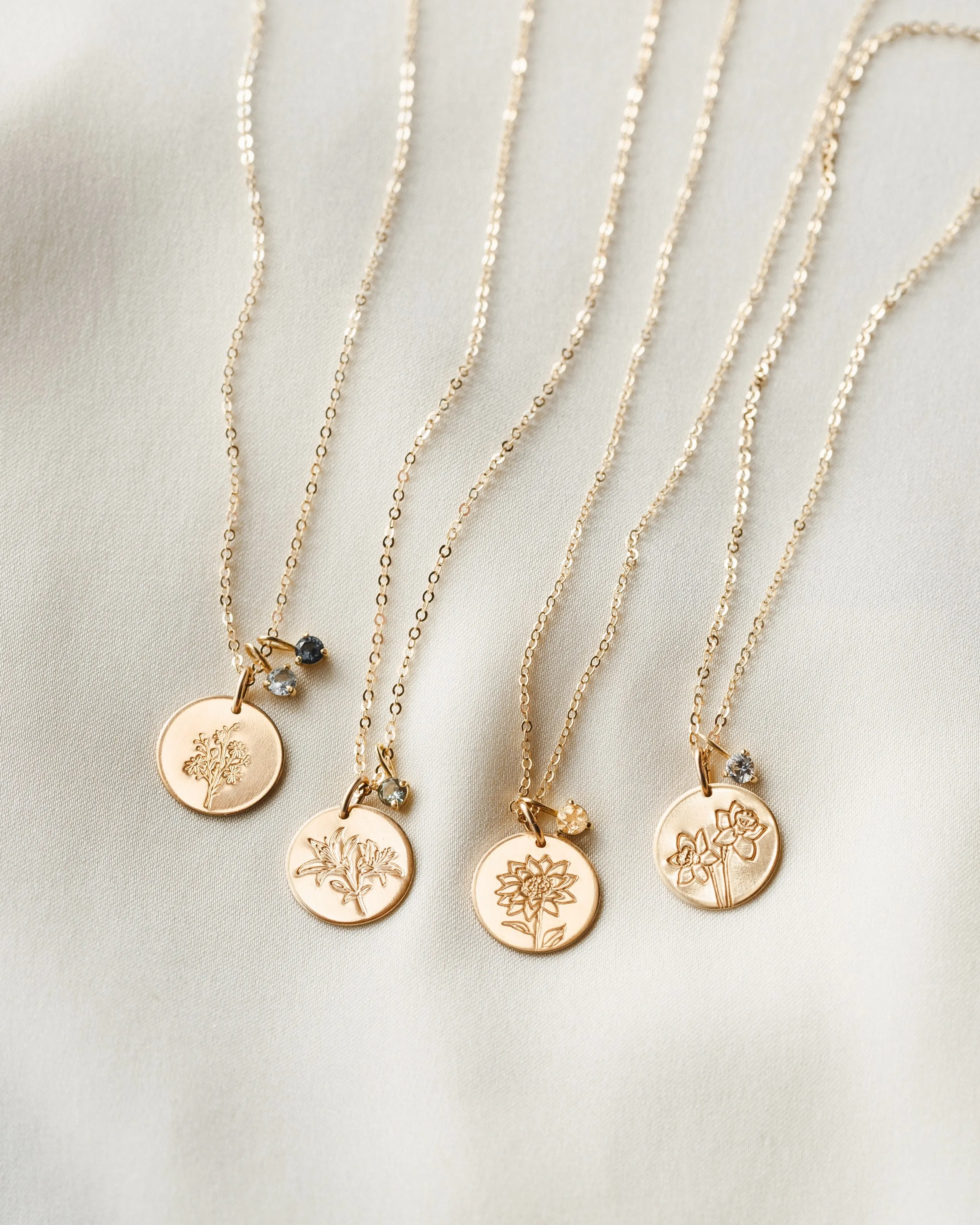 Flora Birthstone Necklace