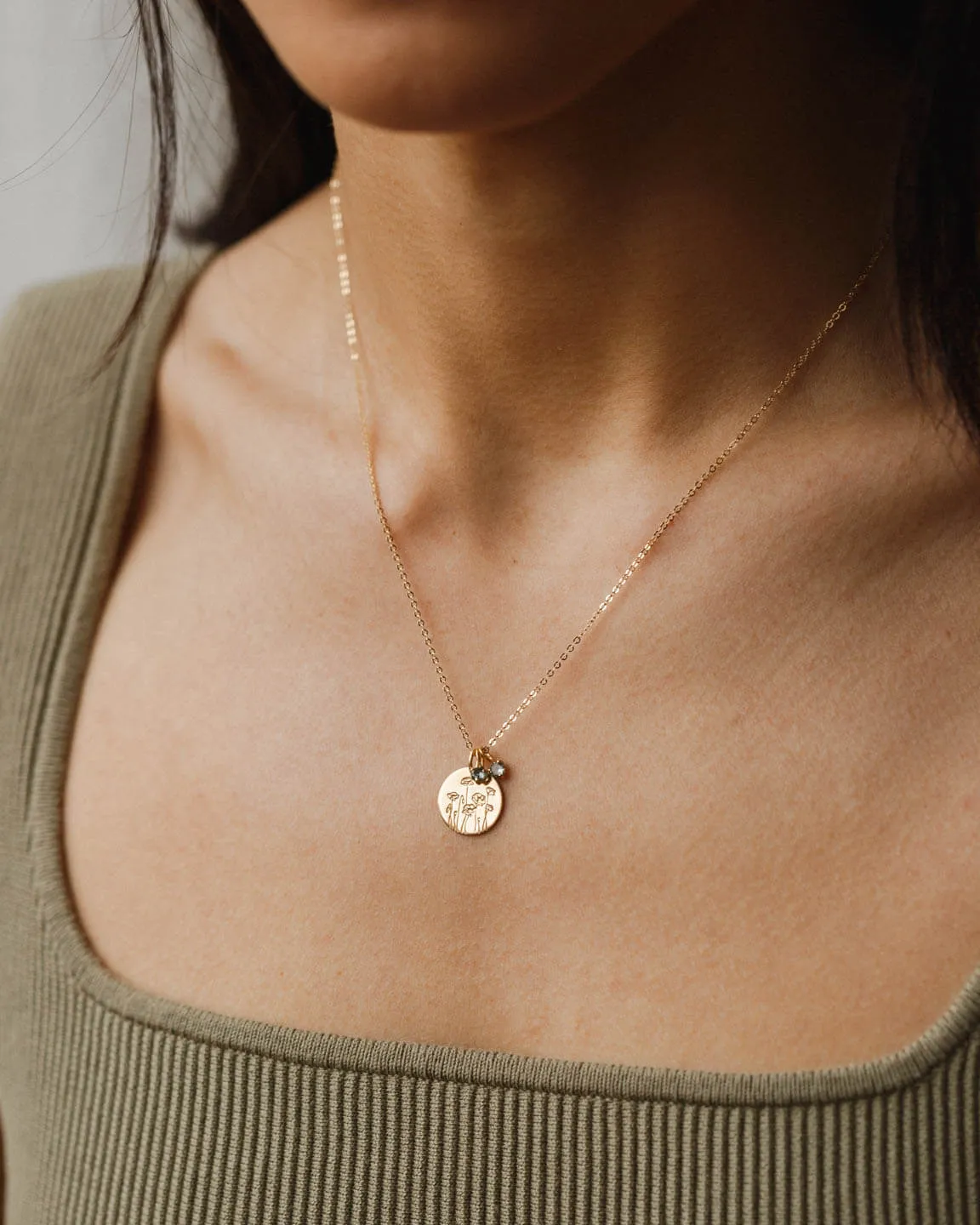 Flora Birthstone Necklace