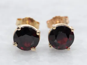 Garnet Stud Earrings