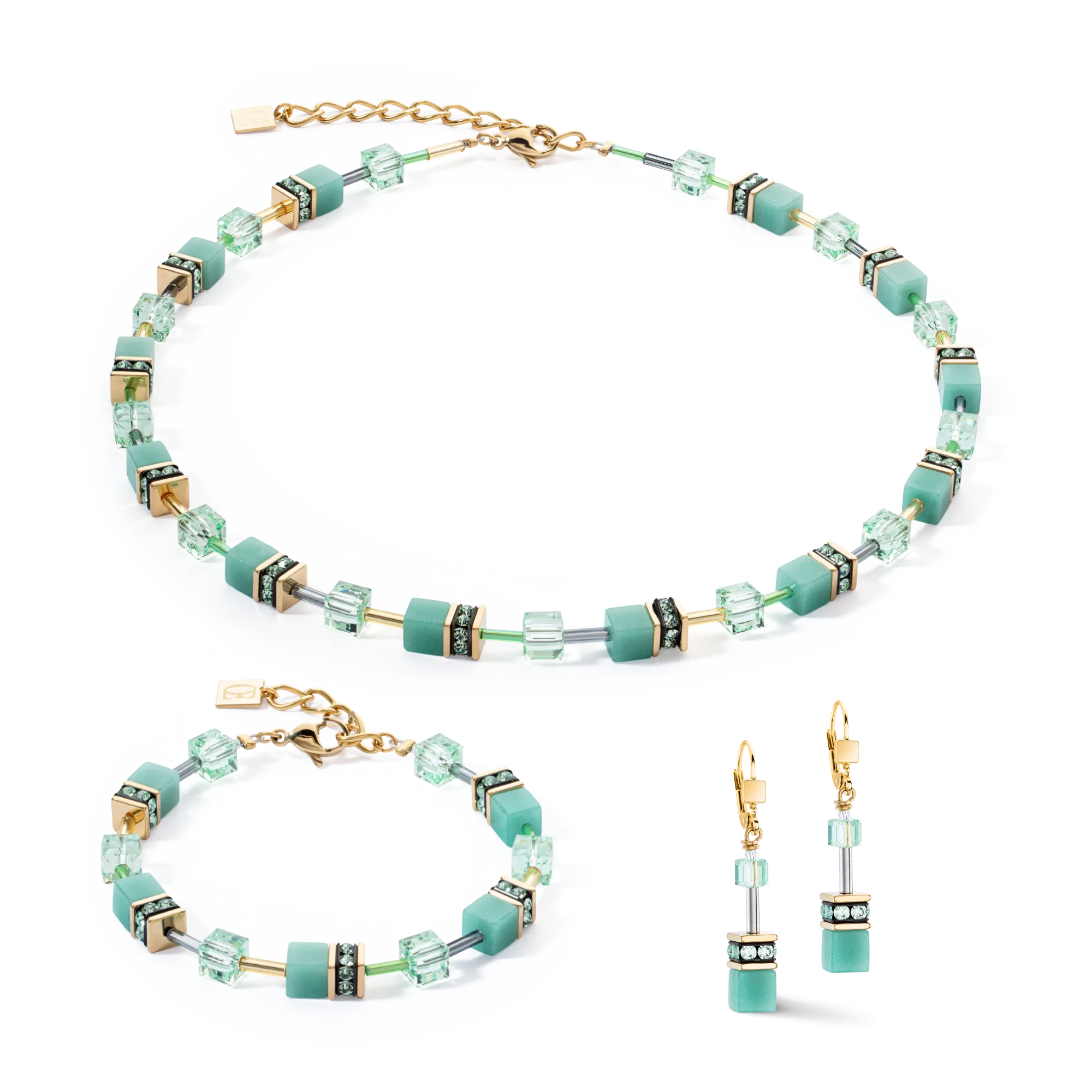 GeoCUBE? Iconic Mono Gold bracelet green