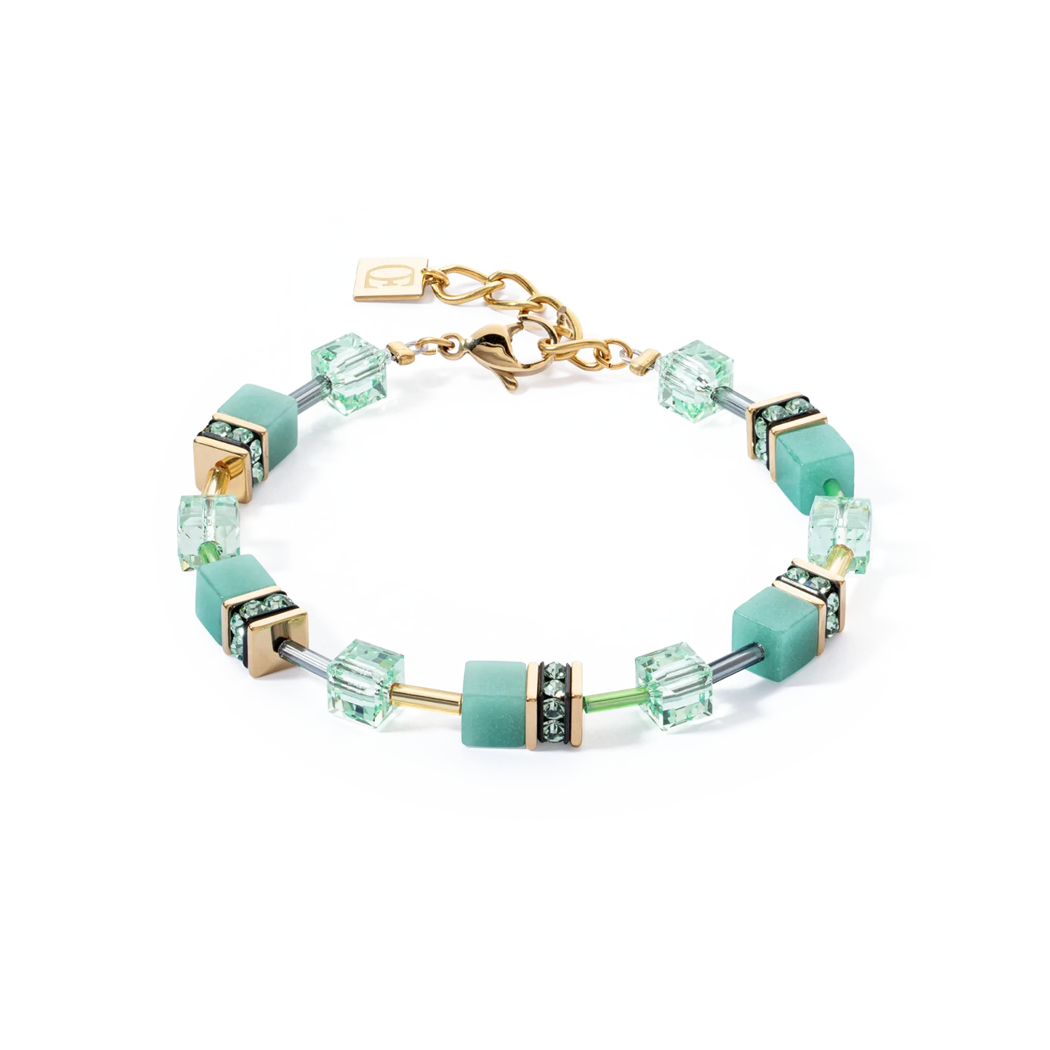 GeoCUBE? Iconic Mono Gold bracelet green