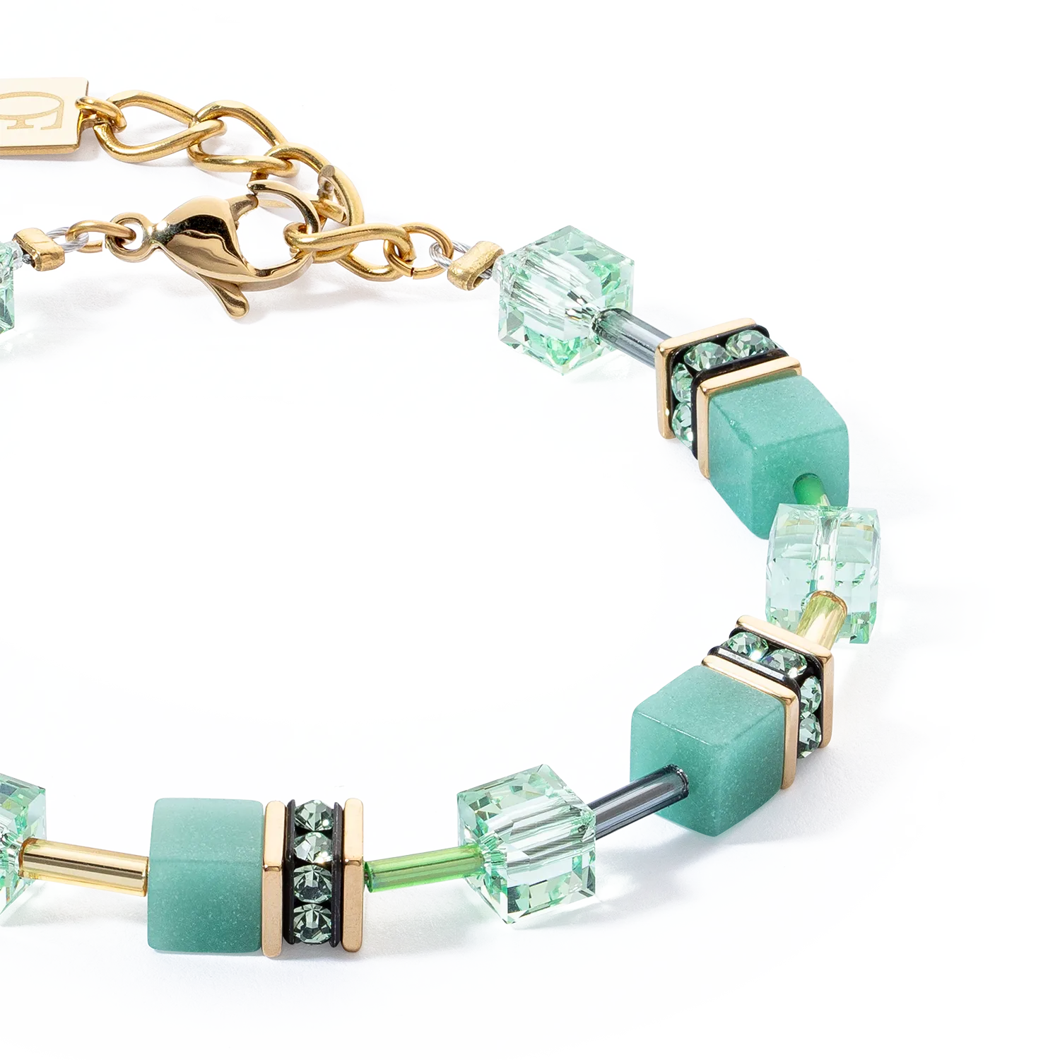 GeoCUBE? Iconic Mono Gold bracelet green
