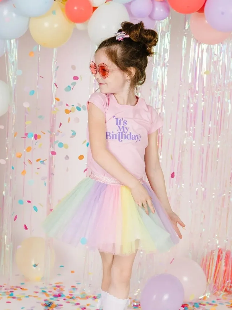 Glitter 4th Birthday Hair Clip