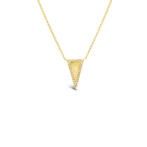 Gold & Diamond Triangle Pendant