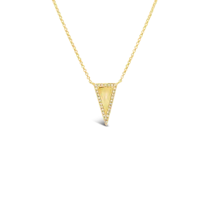 Gold & Diamond Triangle Pendant