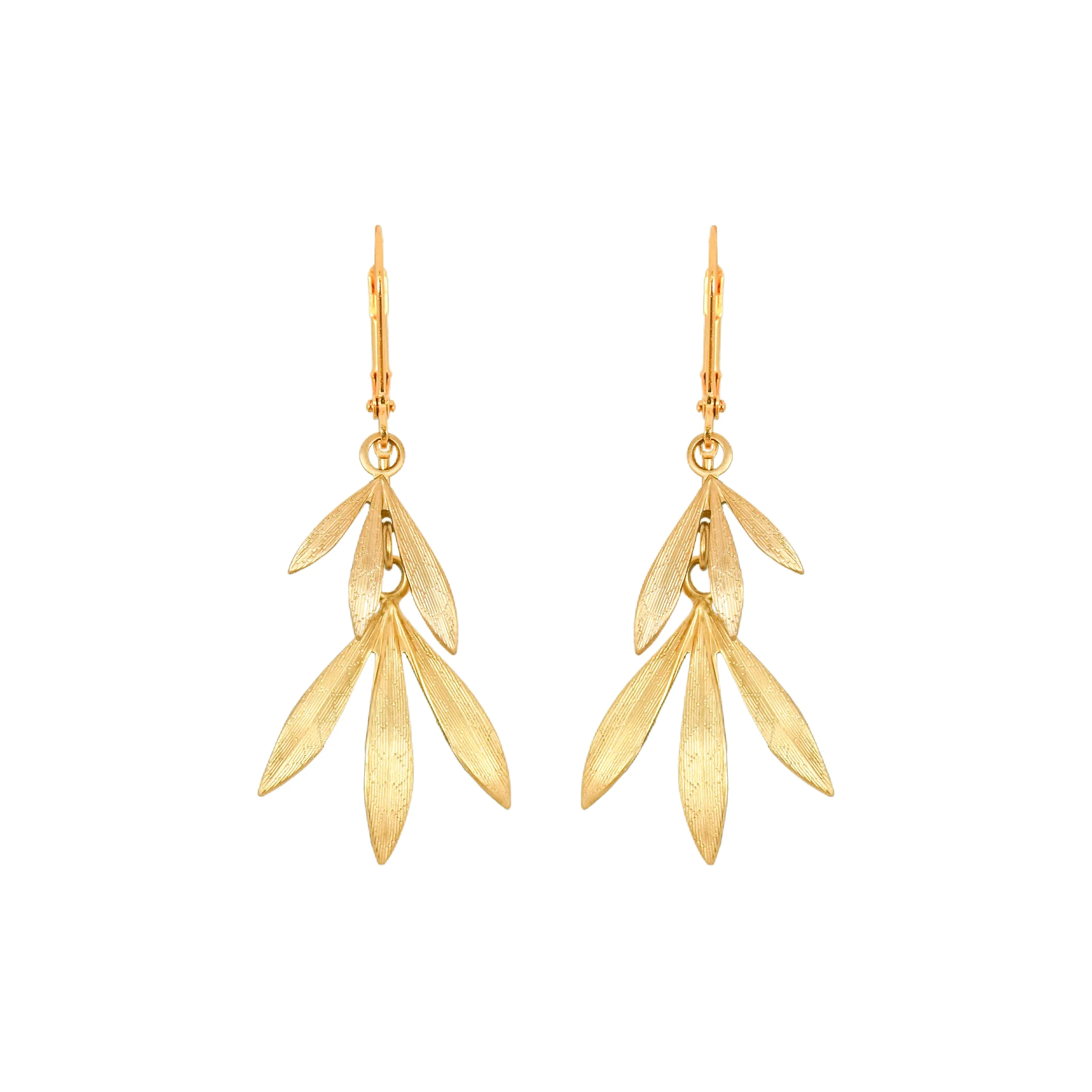 Gold Bamboo Earrings