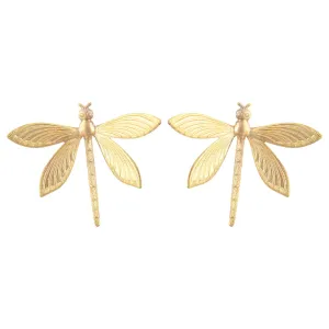 Gold Dragonfly Earrings