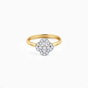 Gold Fleurir Diamond Ring