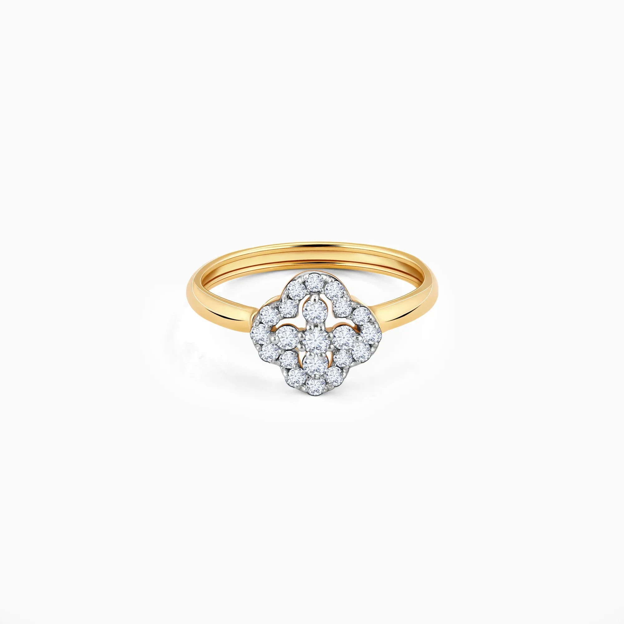 Gold Fleurir Diamond Ring