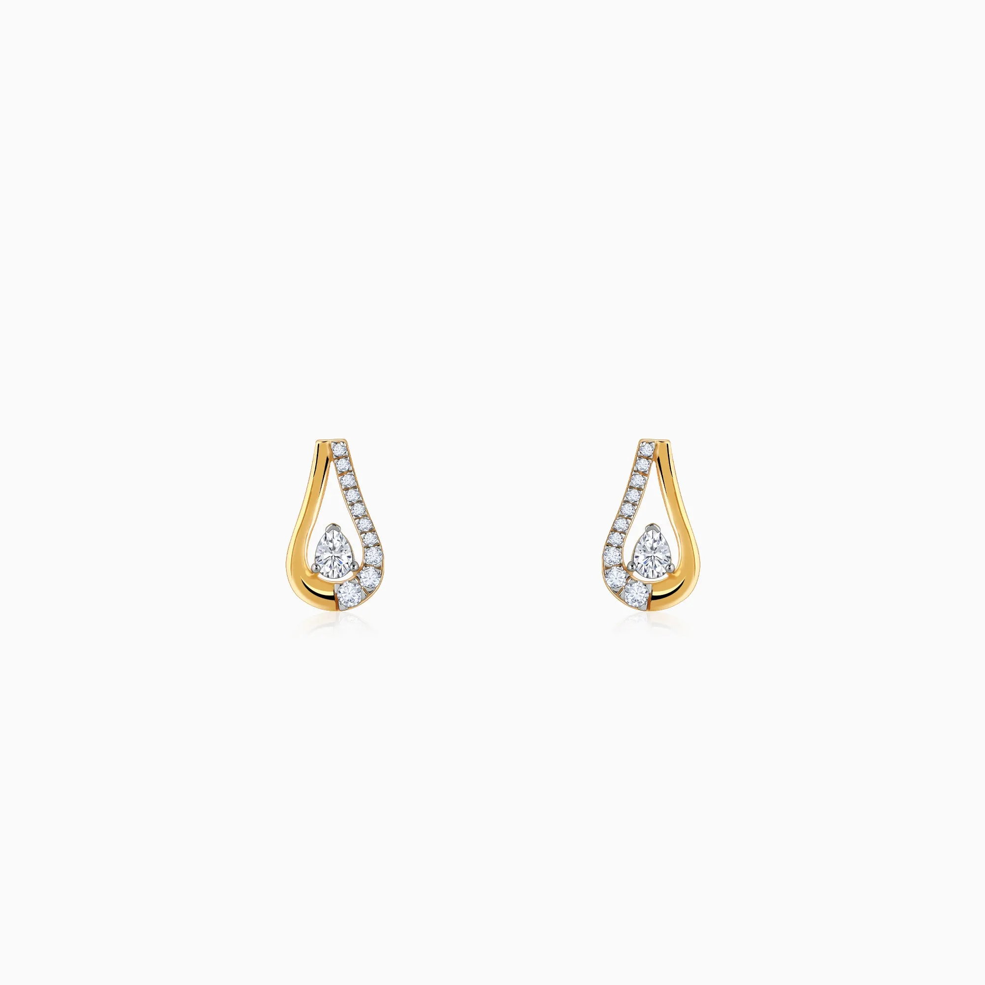 Gold Majestic Aura Diamond Earrings