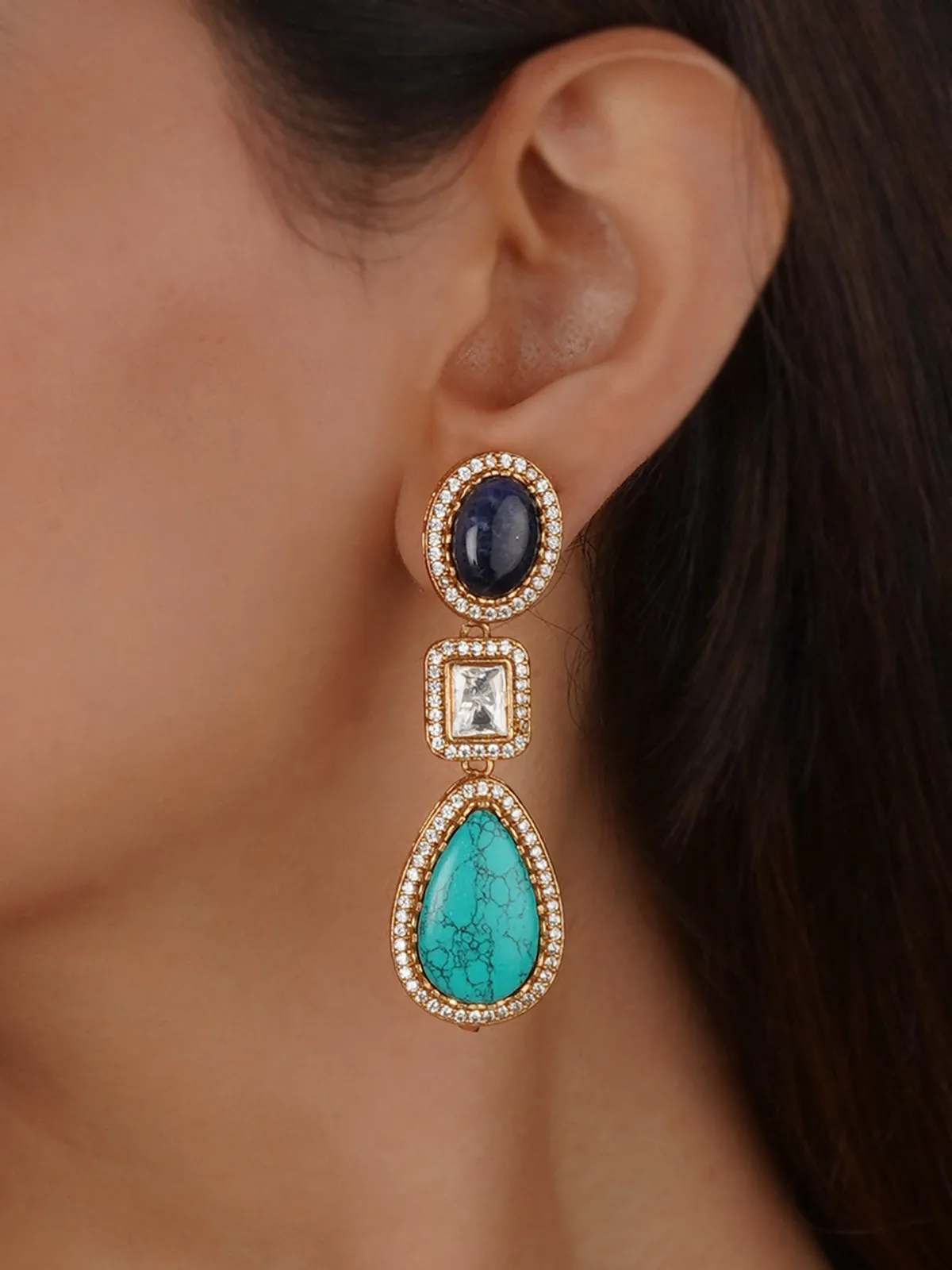 Gold Plated Contemporary Earrings - CC-EAR26