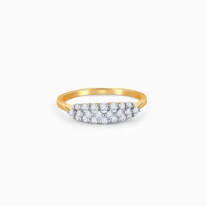 Gold Shimmering Aura Diamond Ring