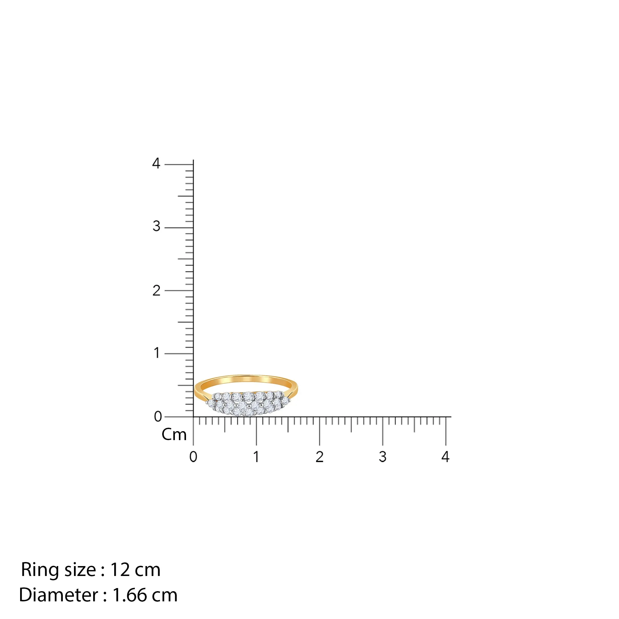 Gold Shimmering Aura Diamond Ring