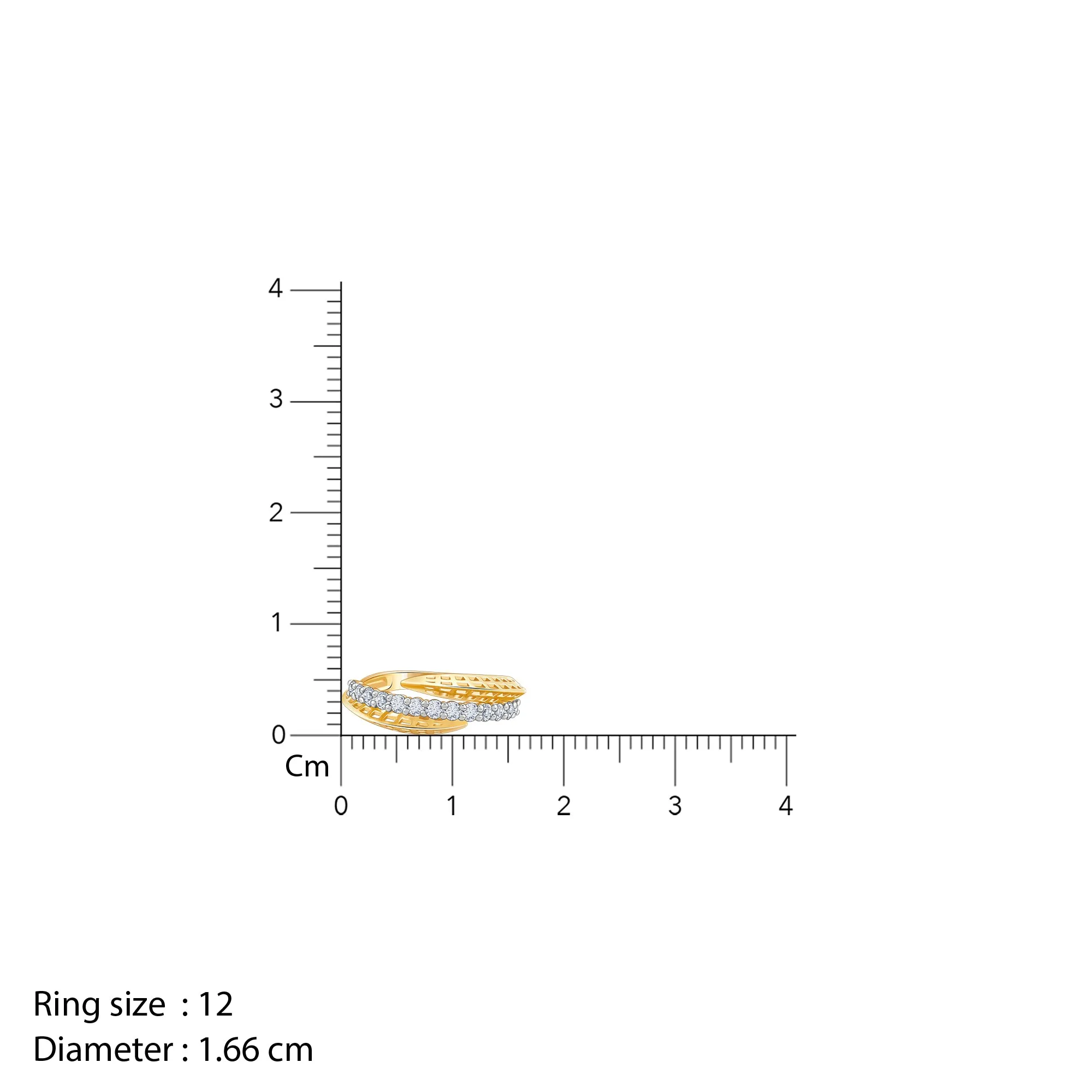 Gold Shimmering Moments Diamond Ring