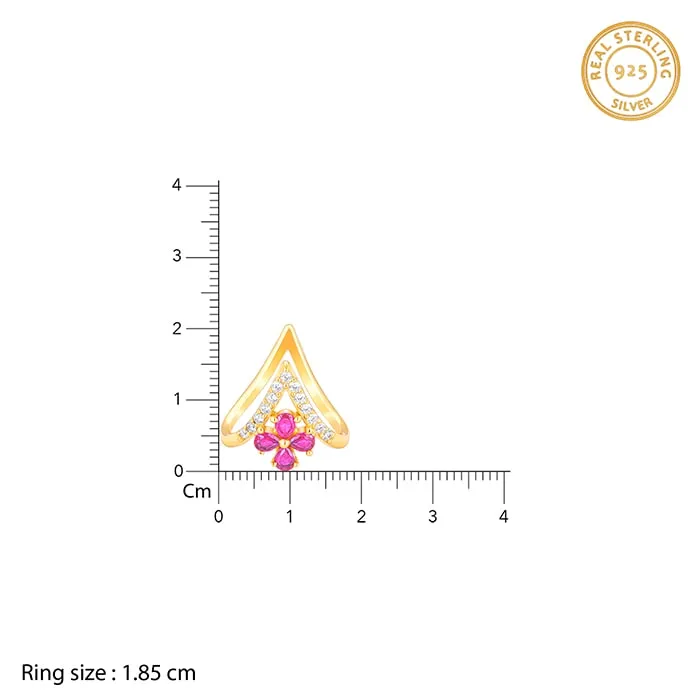 Golden Floral Grace Vanki Ring