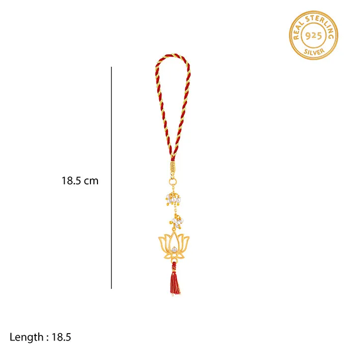Golden Padmavati Lumba Rakhi