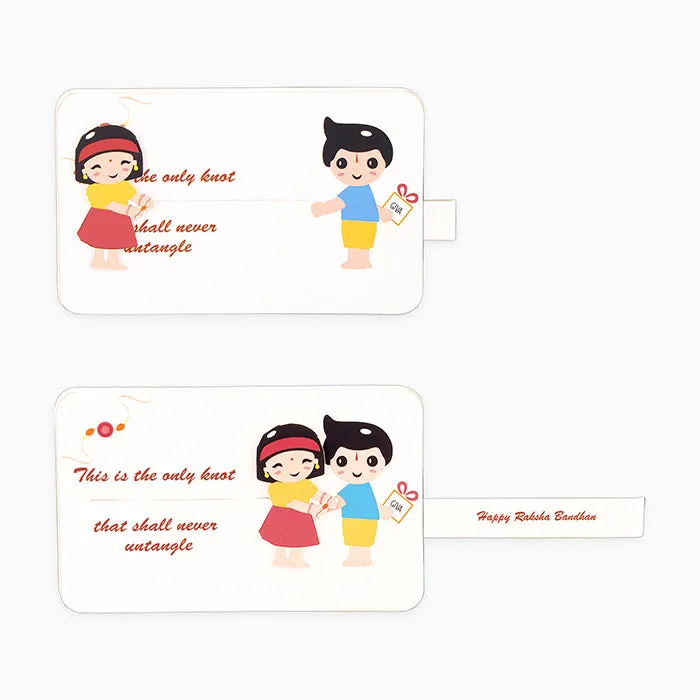 Golden Padmavati Lumba Rakhi