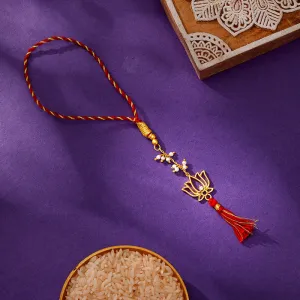 Golden Padmavati Lumba Rakhi