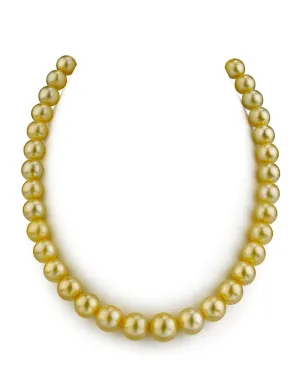 Golden South Sea Pearl Necklace, 9.0-11.0mm - AAA/Gem Quality