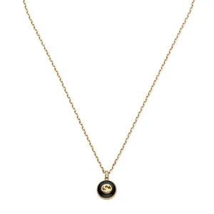 Gucci Interlocking G Onyx Necklace