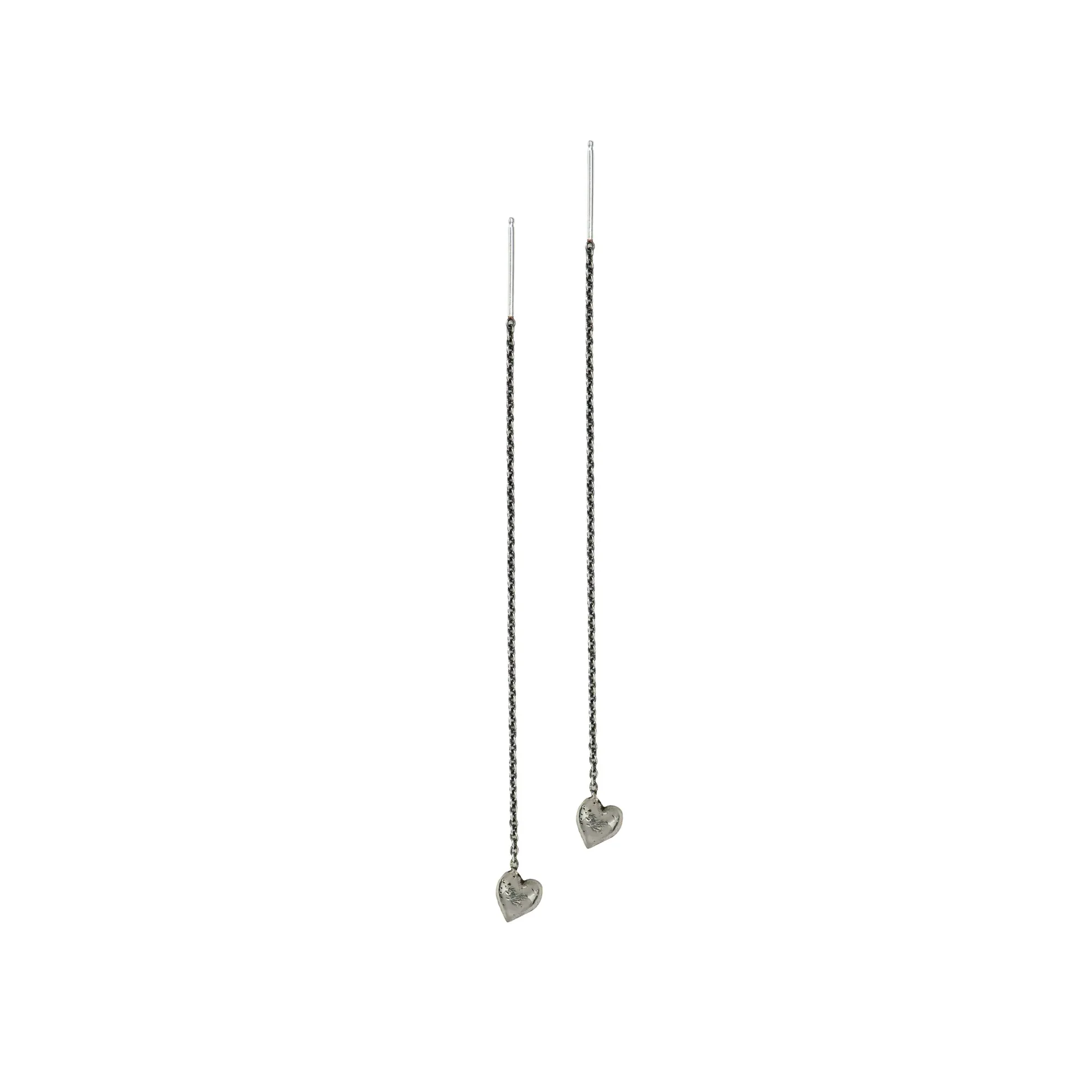 Heart Symbol Thread Through Earring