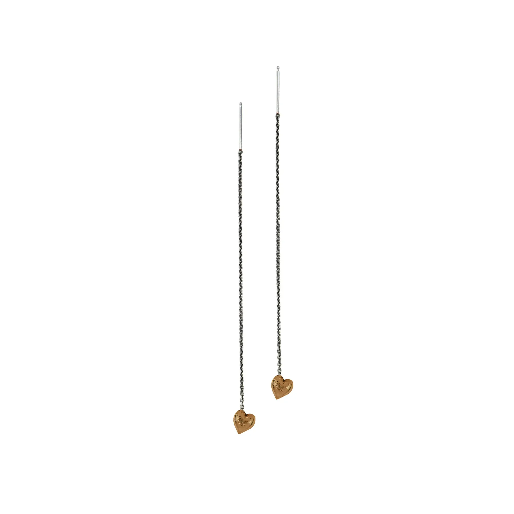 Heart Symbol Thread Through Earring