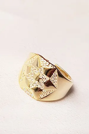 Heri Ring - 926 Sterling Silver with Yellow Gold Plating