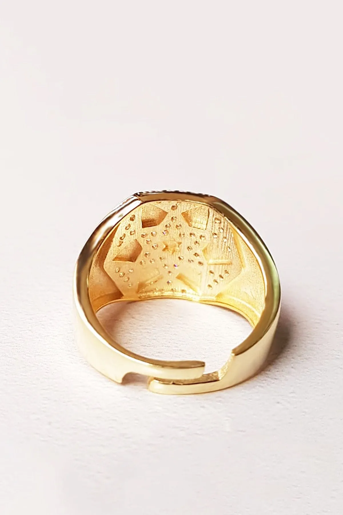 Heri Ring - 926 Sterling Silver with Yellow Gold Plating