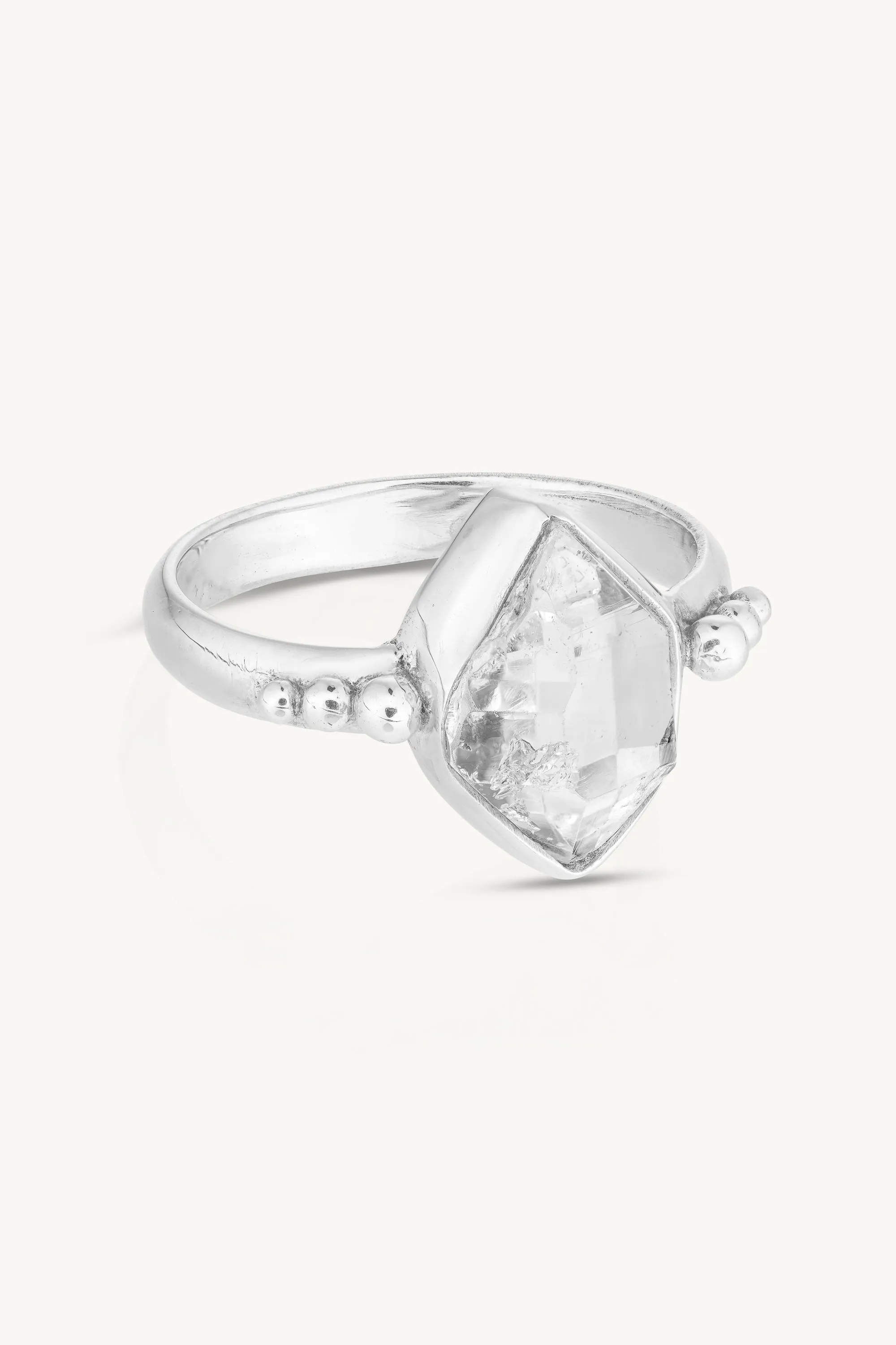 Herkimer Diamond Silver Ring