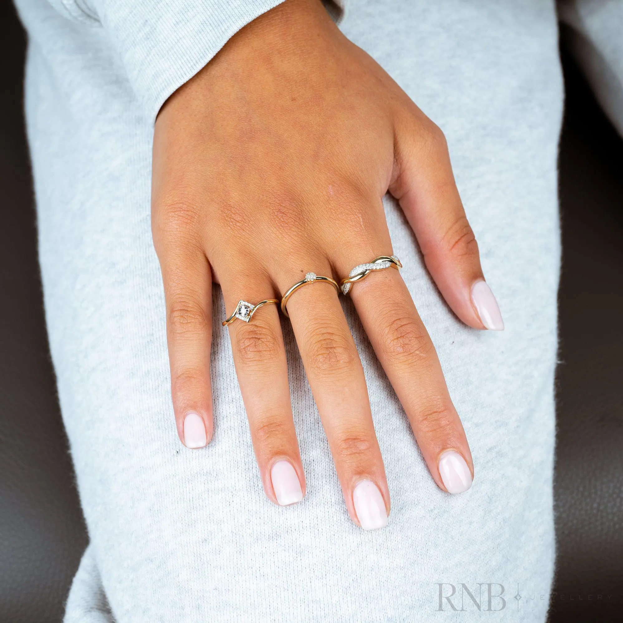 Intertwined Pave Diamond Ring