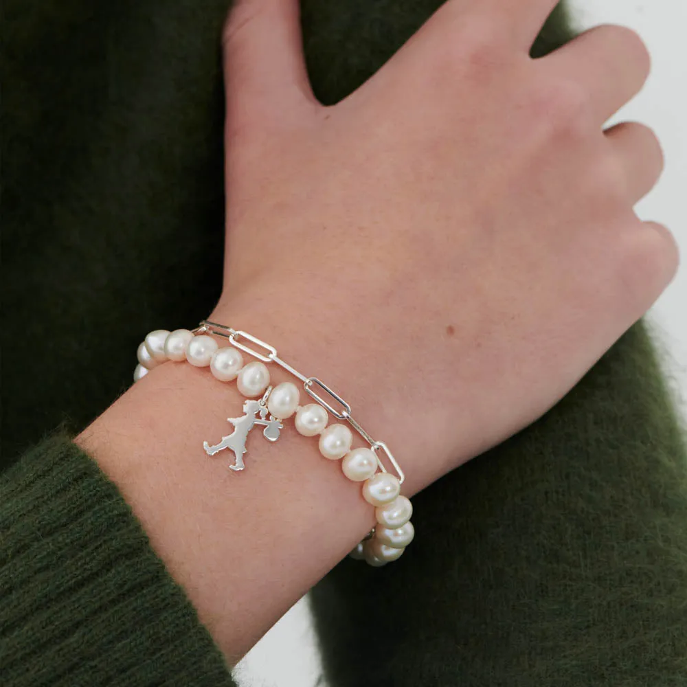 Karen Walker Girl With All The Pearls & Chain Bracelet